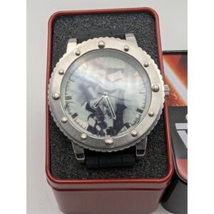 Star Wars Stormtrooper Watch Accutime Japan Movt Stainless Steel Case w box